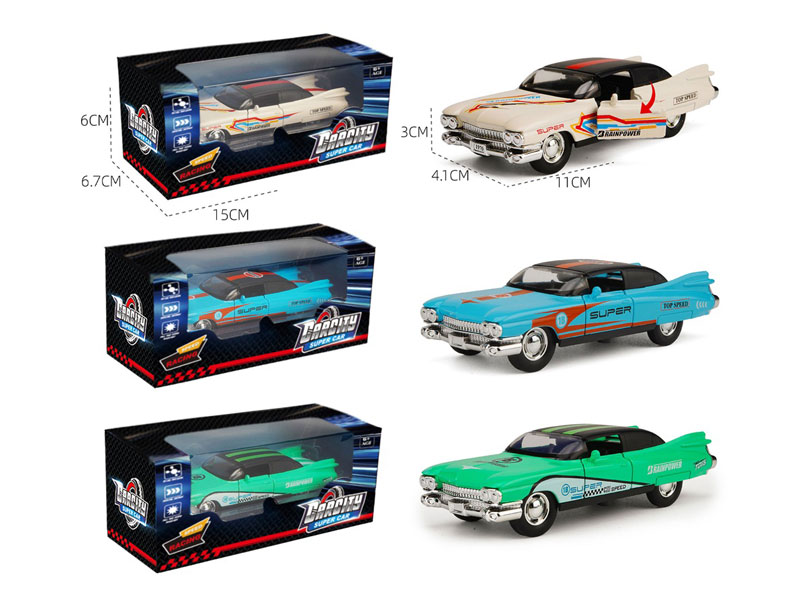 1:36 Die Cast Car Pull Back(3C) toys