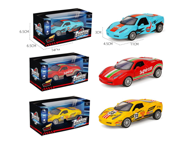 1:36 Die Cast Car Pull Back(3C) toys
