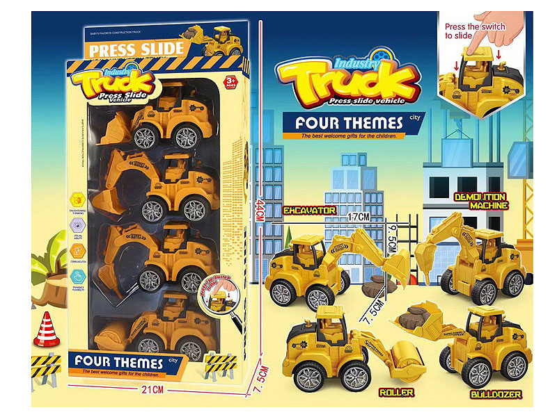 Press Construction Truck(4in1) toys