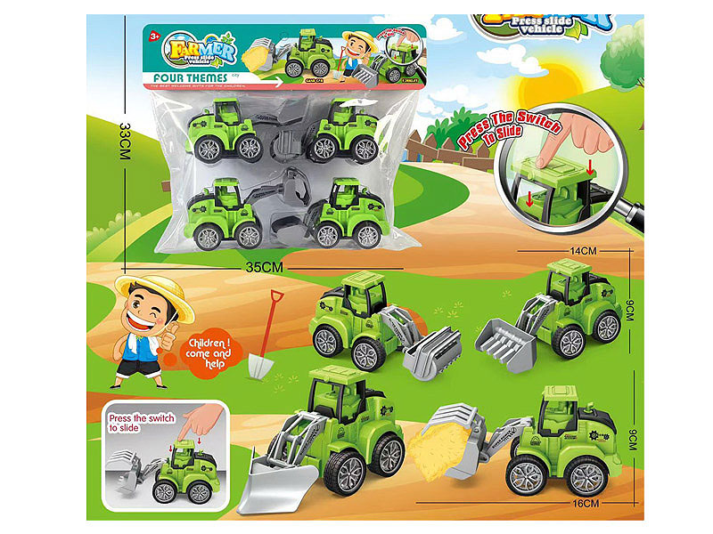 Press Farmer Truck(4in1) toys