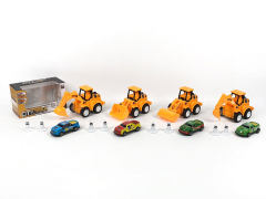 Press Construction Truck & Pull Back Car Set(4S) toys