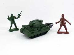 Press Tank & Soldiers toys