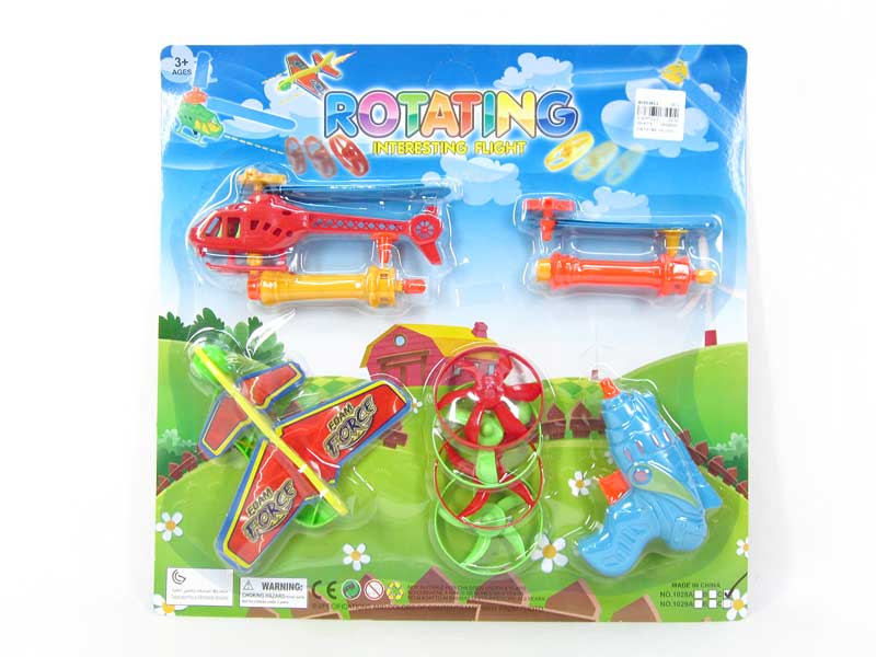 Shoot And Glide Airplane & Pull Line Plane(4in1) toys