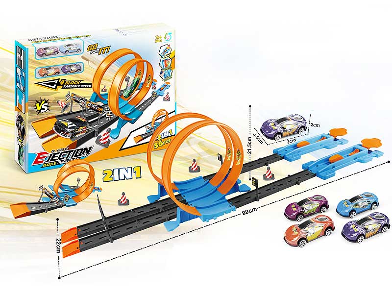 2in1 Press Railcar Set toys