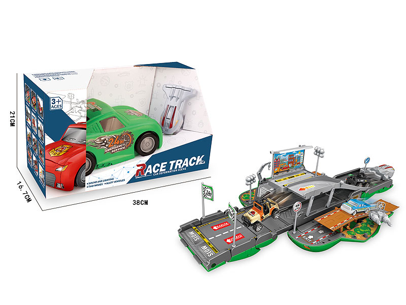 Die Cast Catapult Battle Track Deformation Car W/L_M toys