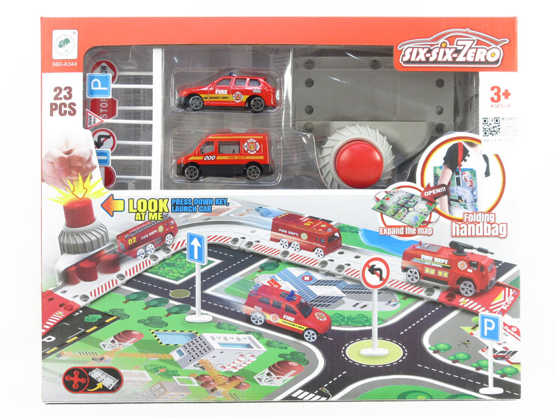 Ejection Track Fire Truck Set toys