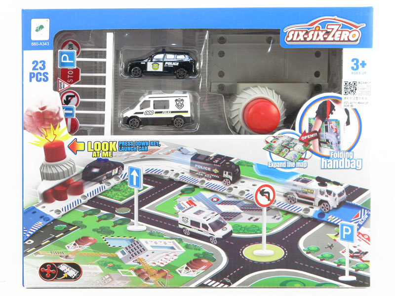 Ejection Track Police Car Set toys