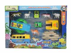 Press Car & Animal Set toys