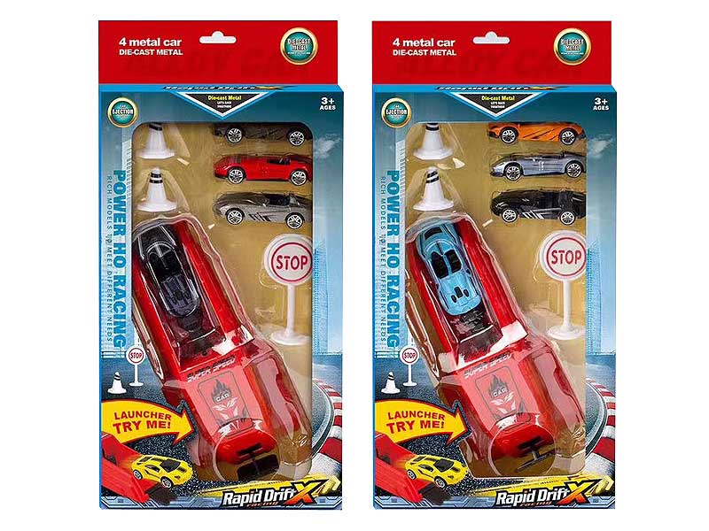 Die Cast Car Set Press(4S8C) toys