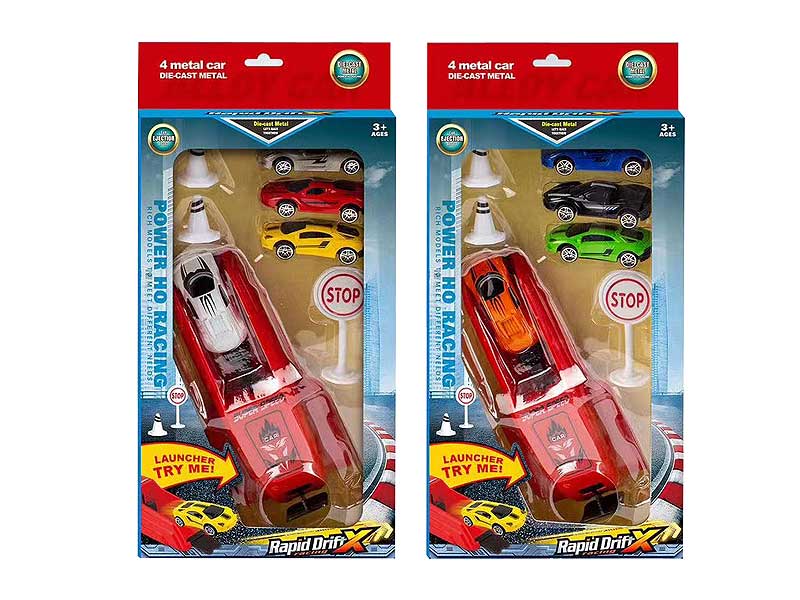 Die Cast Car Set Press(4S8C) toys