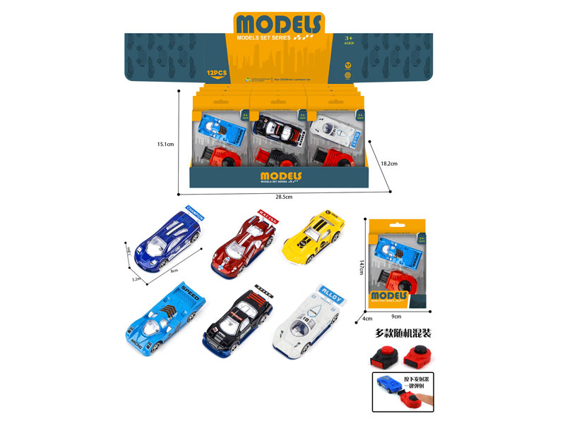 1:64 Die Cast Car Press(12in1) toys