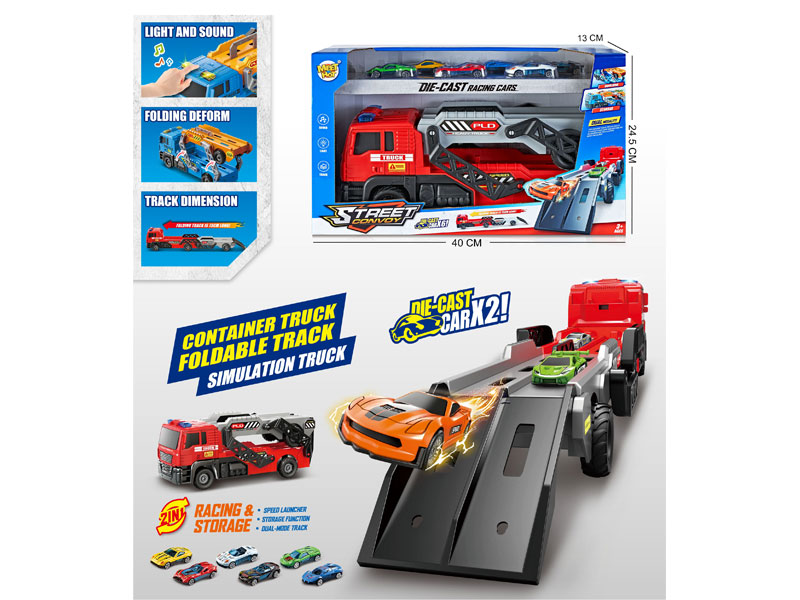 Press Container Truck Set W/L_M toys