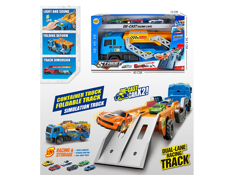 Press Container Truck Set W/L_M toys