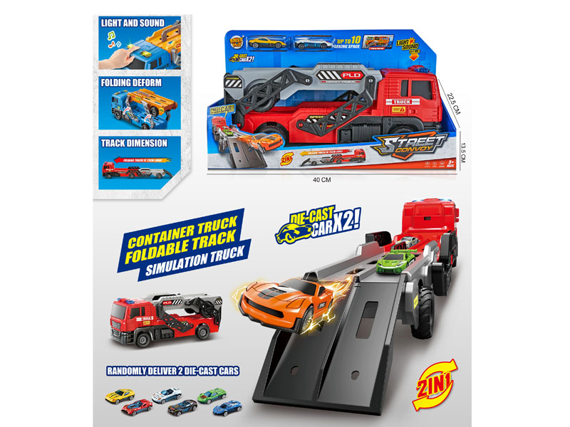 Press Container Truck Set W/L_M toys