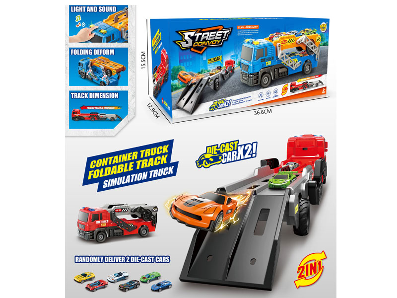 Press Container Truck Set W/L_M toys