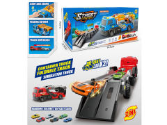 弹射折叠货柜车套装带灯光音乐