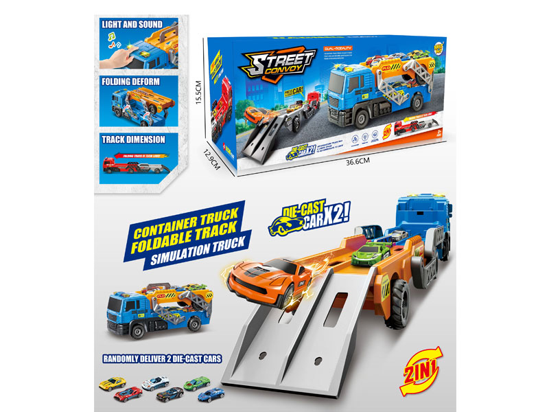 Press Container Truck Set W/L_M toys