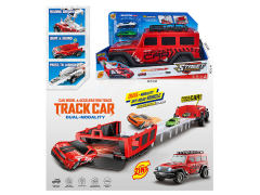 弹射收纳竞技越野变形轨道车套装带灯光音乐