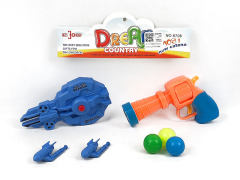 弹射无人机导弹套装+乒乓枪套(3色)