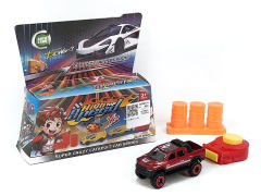 圆钮弹射合金皮卡车