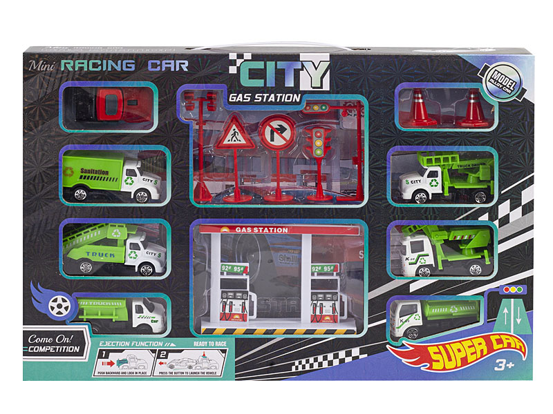 Die Cast Sanitation Truck Set Press toys