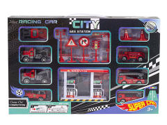 Die Cast Fire Engine Set Press toys