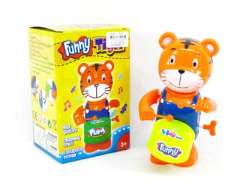 Wind-up Play The Drum Tiger W/L toys