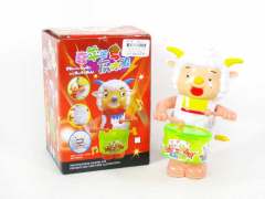 Wind-up Play The Drum Sheep W/L(4S) toys