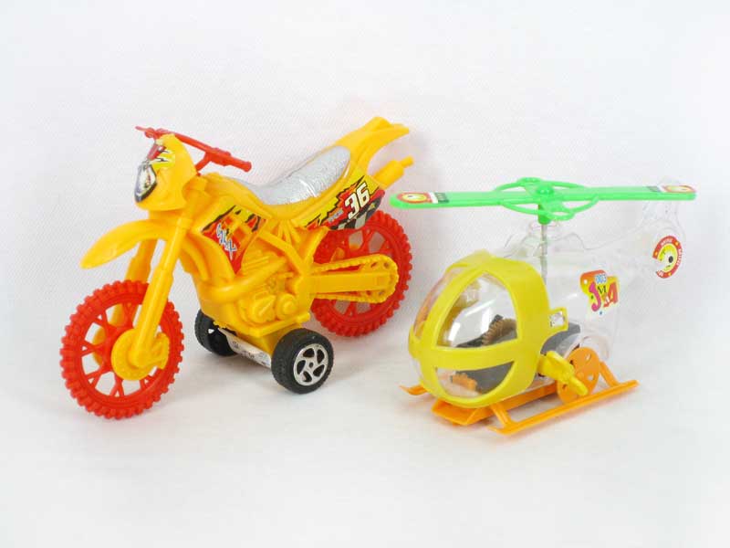 Wind-up Plane & Pull Back Motorcyle(2in1) toys