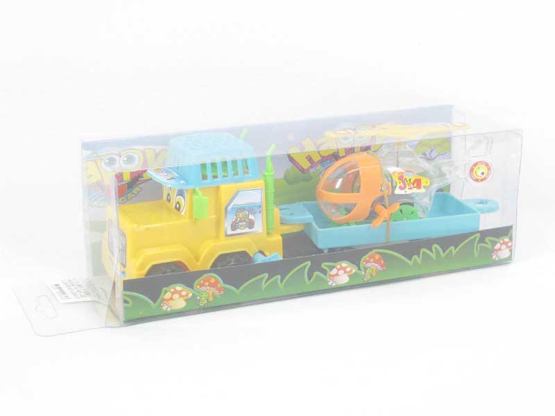 Wind-up Truck Tow Wind-up Plane(4C) toys