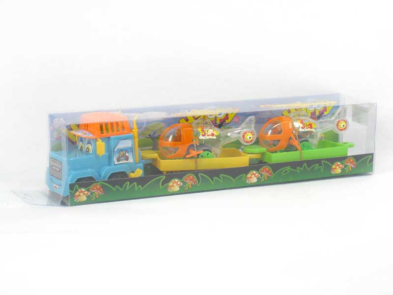 Wind-up Truck Tow Wind-up Plane(4C) toys