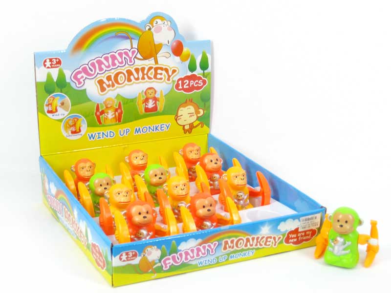 Wind-up Tumbling Monkey & Orang(12in1) toys