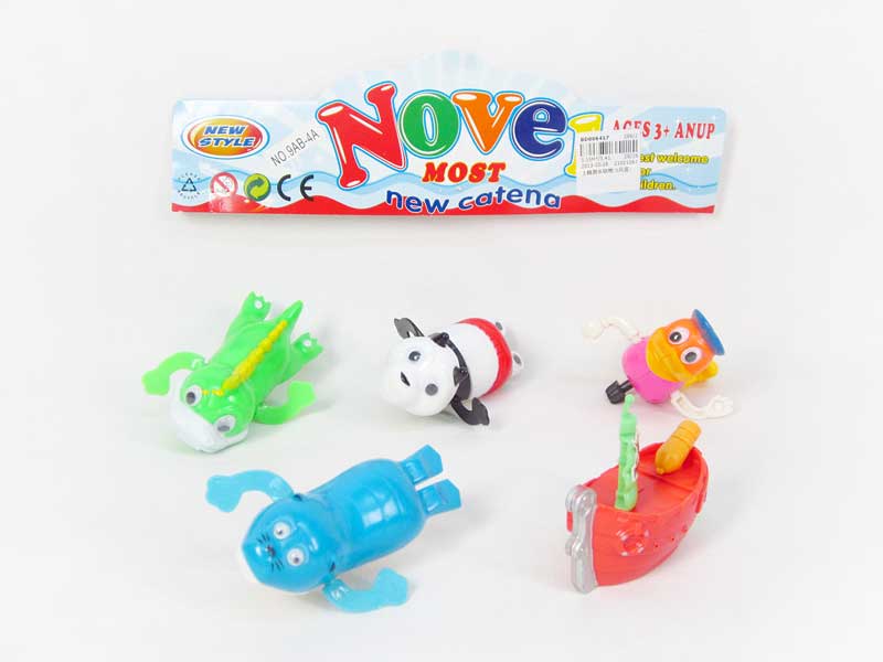 Wind-up Swimming Animal(5in1) toys