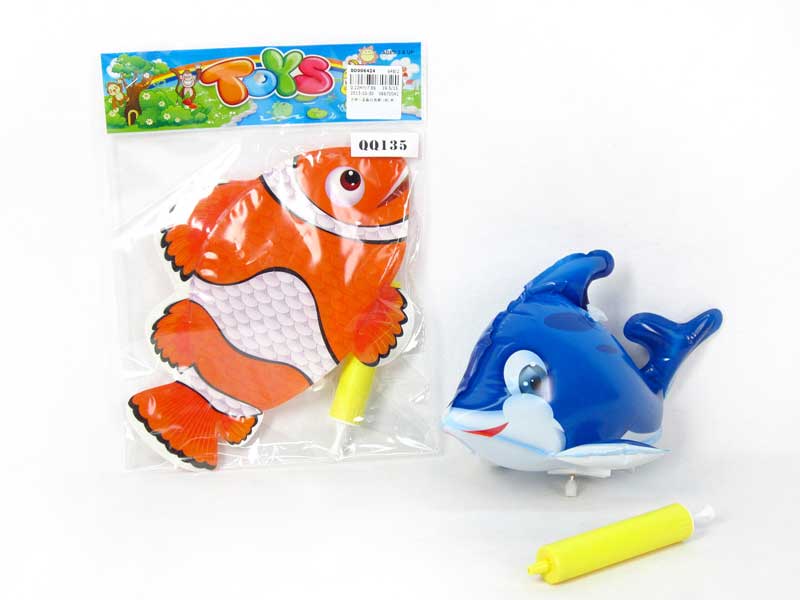 Wind-up Fish & Dolphin(2S2C) toys