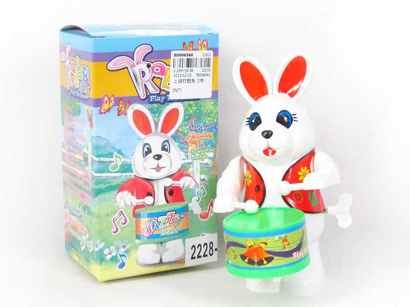 Wind-up Play The Drum Rabbit(2C) toys