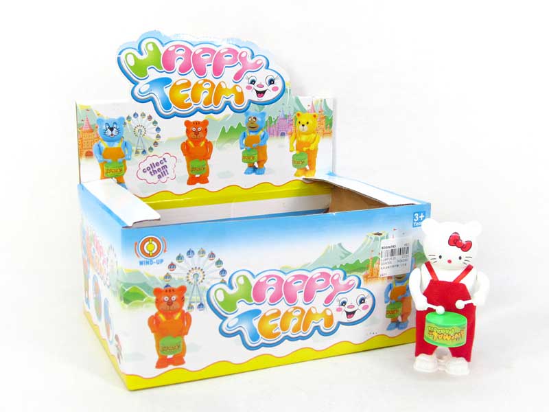 Wind-up Play The Drum KT Cat(12in1) toys