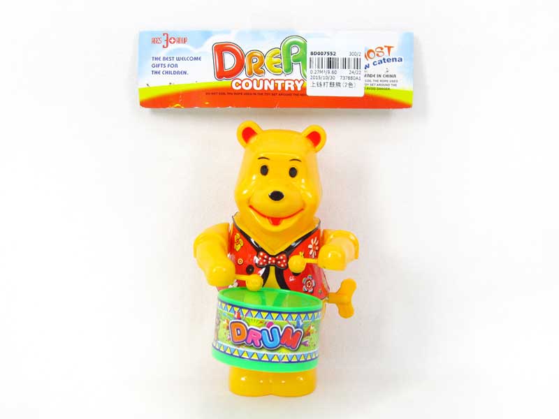 Wind-up Play The Drum(2C) Bear toys