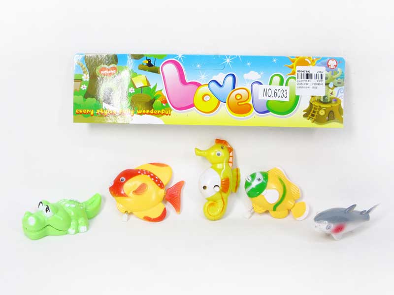 Wind-up Swimming Animal（5in1） toys