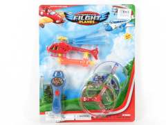 Wind-up Flying Saucer & Pull Line Airplane