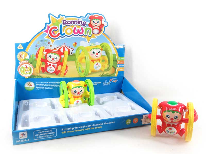Wind-up Running Clown（6in1） toys