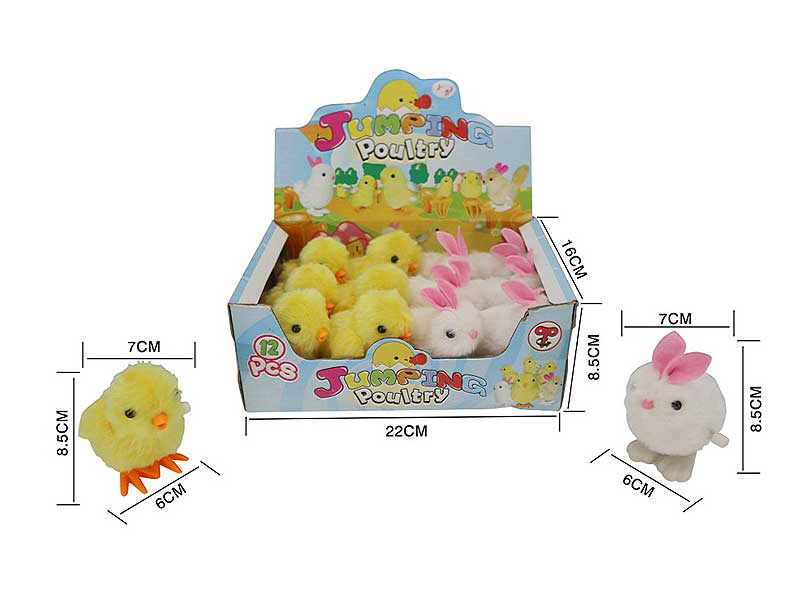 Wind -up Chicken & Rabbit(12in1) toys