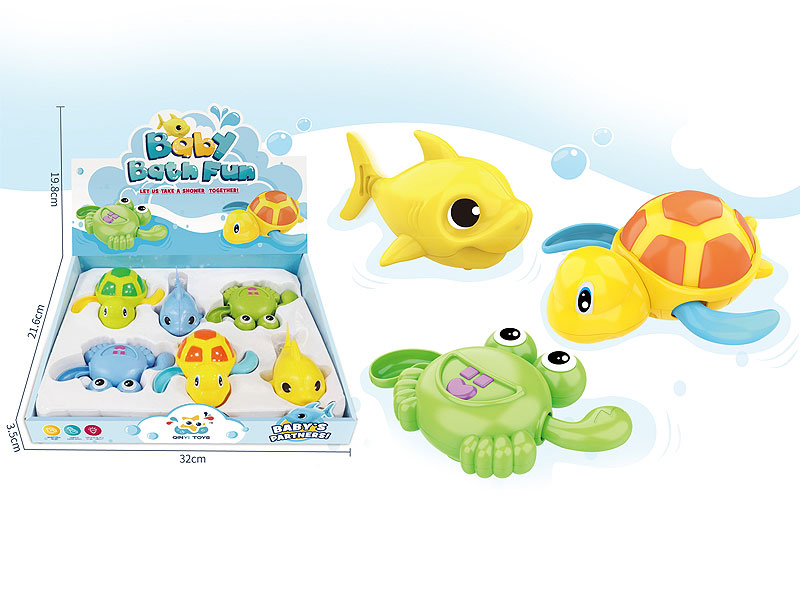 Wind-up Swimming Animal(6in1) toys