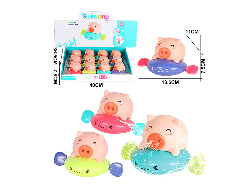 Wind-up Swimming Pig(12in1) toys