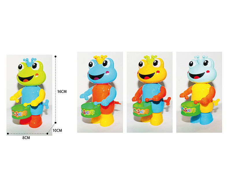 Wind-up Beating Drum Frog toys