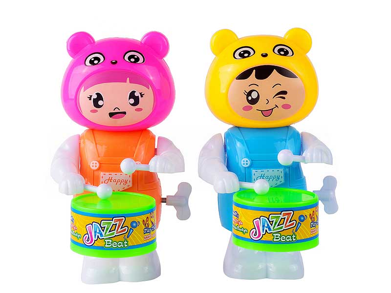 Wind-up Sway Drum Bear(2C) toys