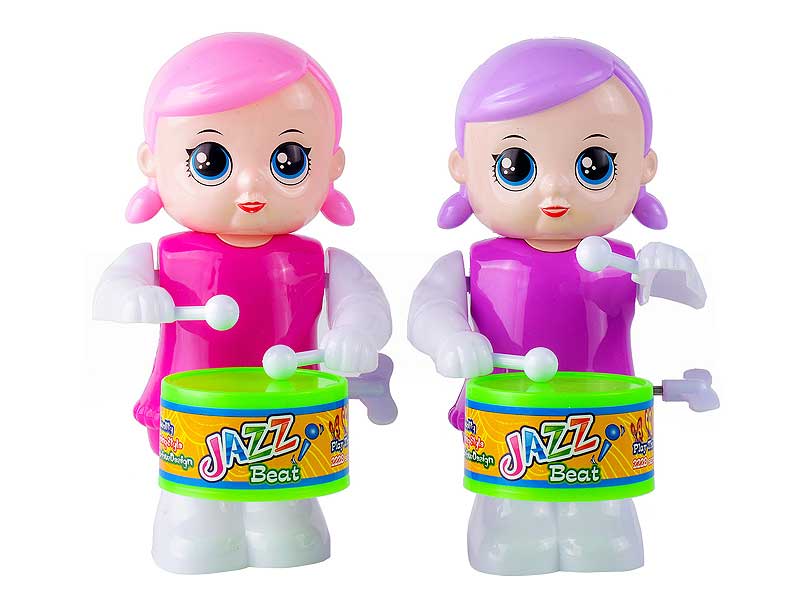 Wind-up Sway Drum Girl(2C) toys