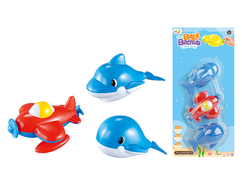 Wind-up Swimming Dolphin/Plane/Whale(3in1) toys