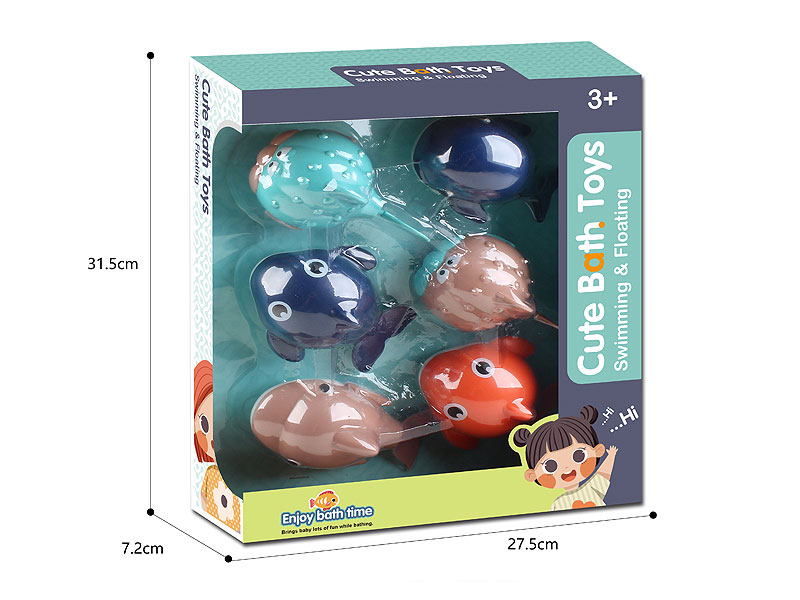 Wind-up Fish(6in1) toys