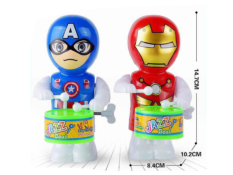 Wind-up Play The Drum Iron Man & Captain America(2S) toys