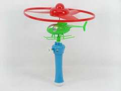 Pull Line Flying Saucer & Helicopter